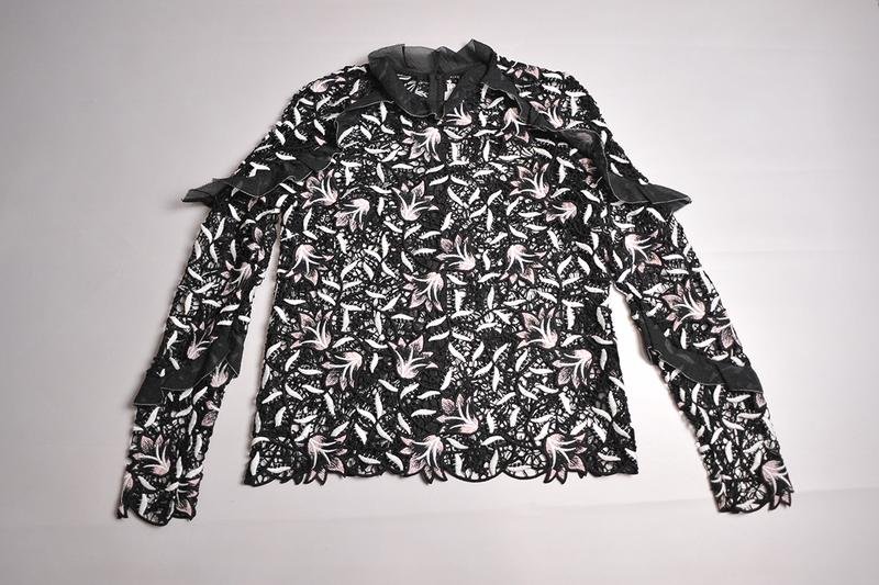 Damen Self-Portrait Bluse Schwarz Polyester 38 / M