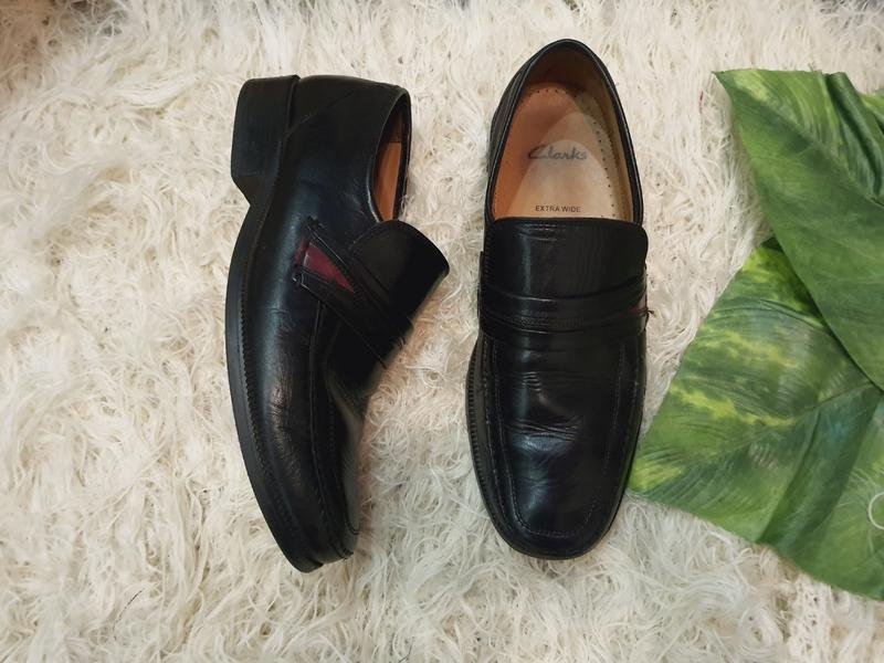 Herren Clarks Absätze Schwarz Leder 42