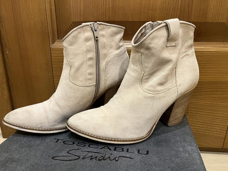 Женские Tosca Blu Сапоги Бежевый Замша 36.5
