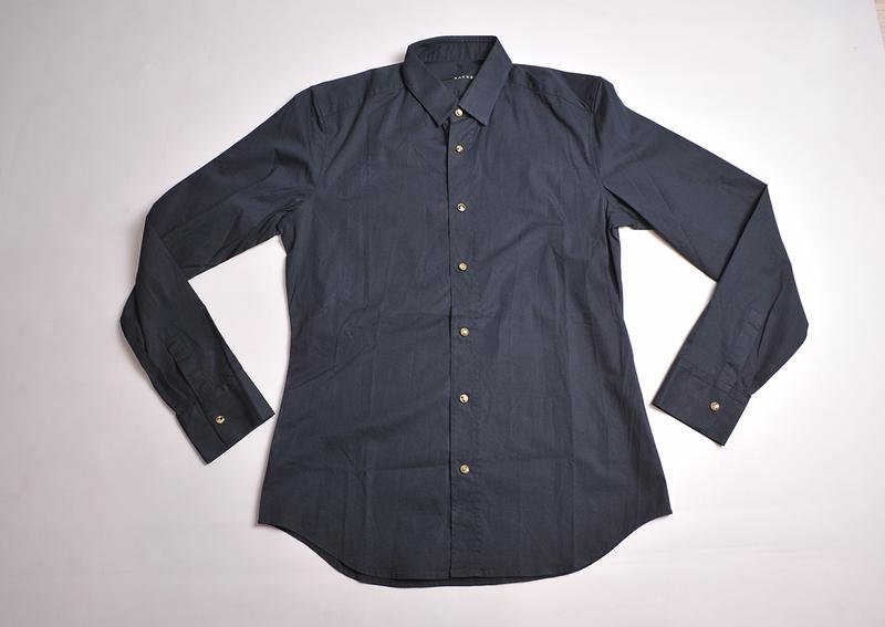 Herren Xacus Hemd Marineblau Baumwolle 38 / M / 46