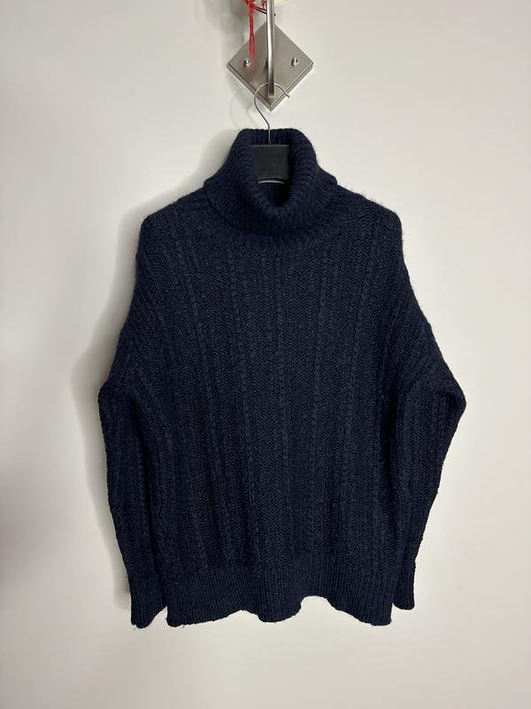 Femme Gran Sasso Pull Bleu Marine Alpaga 36