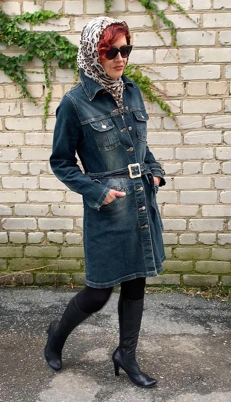 Damen Mr ROY Kleid Grau Denim 40 / L / 48