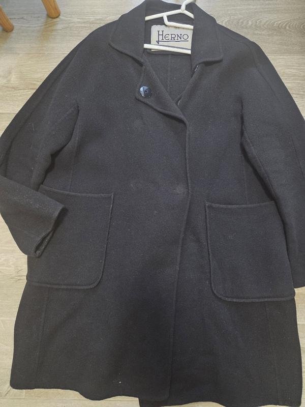 Женское Herno Пальто Чёрный Шерсть 40 / L / 48