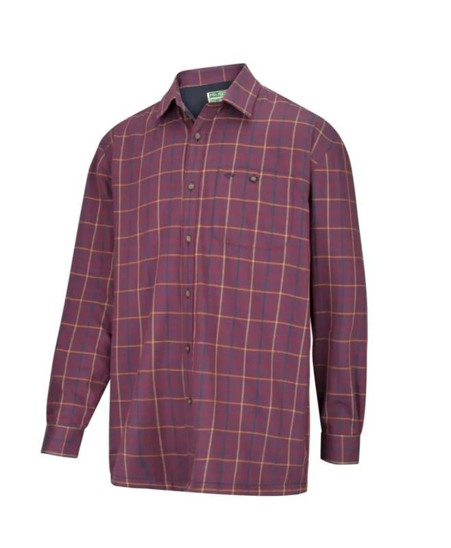 Herren HOGGS OF FIFE Hemd Lila Fleece 38 / M / 46