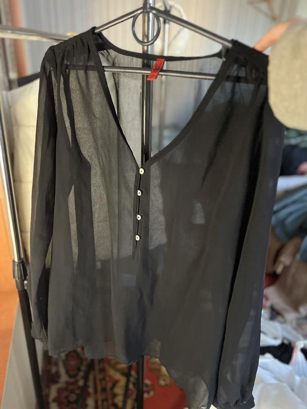 Damen A.S. 98 Bluse Schwarz Chiffon 40 / L / 48