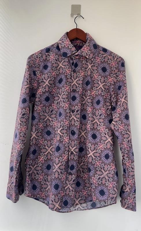Men Hawes & Curtis Shirt Purple Cotton 38 / M / 46