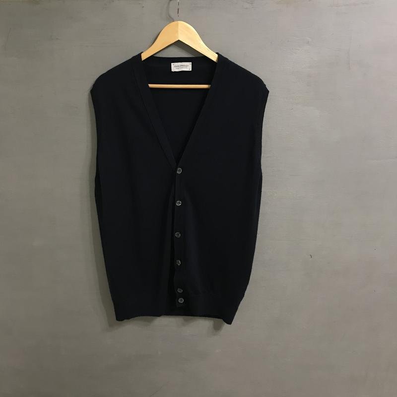 Men John Smedley Vest Navy Wool 42 / XL / 50