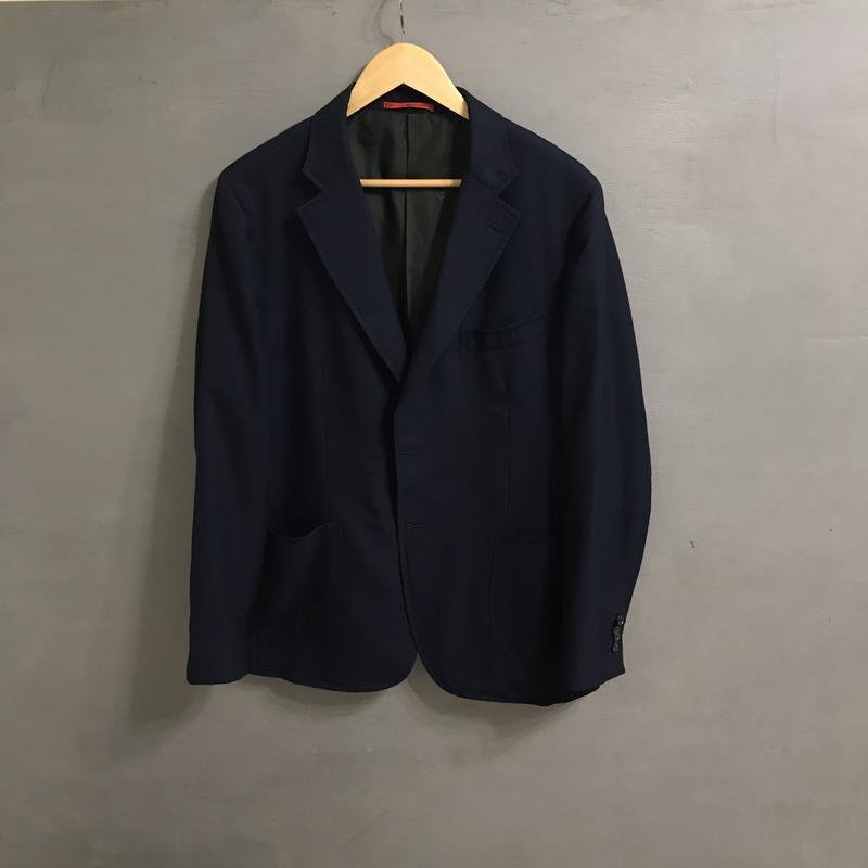 Men Isaia Napoli Blazer Navy Wool 50