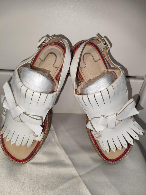 Женские Celine Сандалии Белые Кожа 38