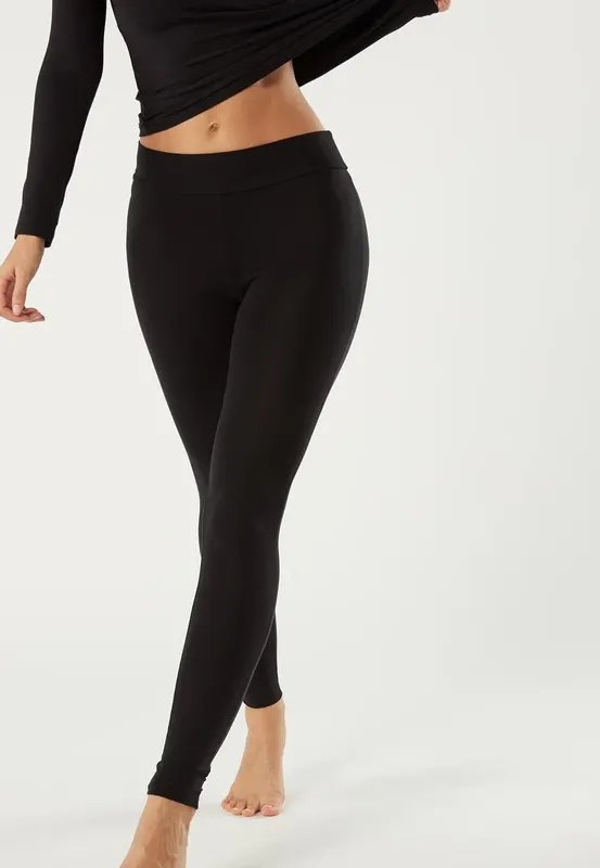 Women Intimissimi Leggings Black Cotton M
