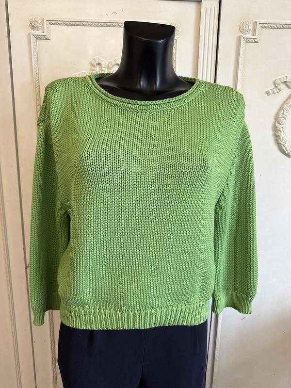 Женский Caractère Джемпер Салатовый Хлопок 38 / M