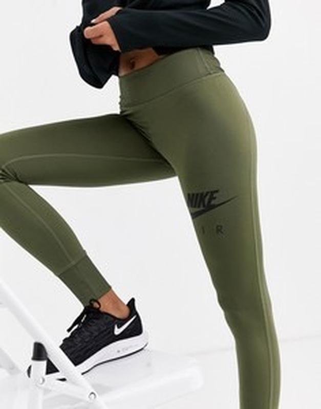 Women Nike Leggings Khaki Nylon 36 / S / 44