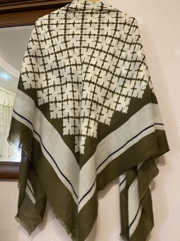 Женский By Malene Birger Шарф Хаки Шерсть