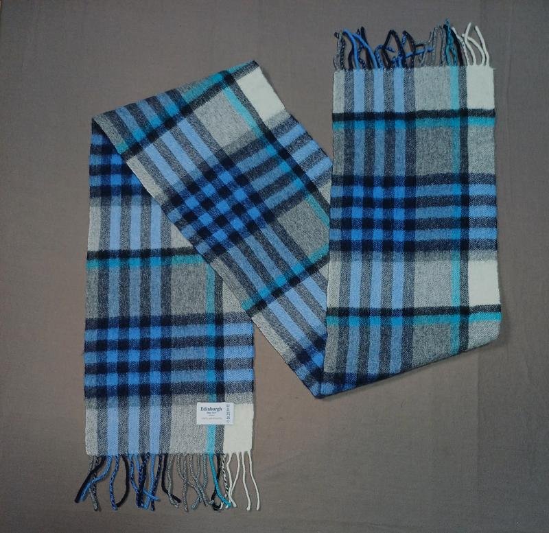 Homme Edinburgh Écharpe Gris Laine