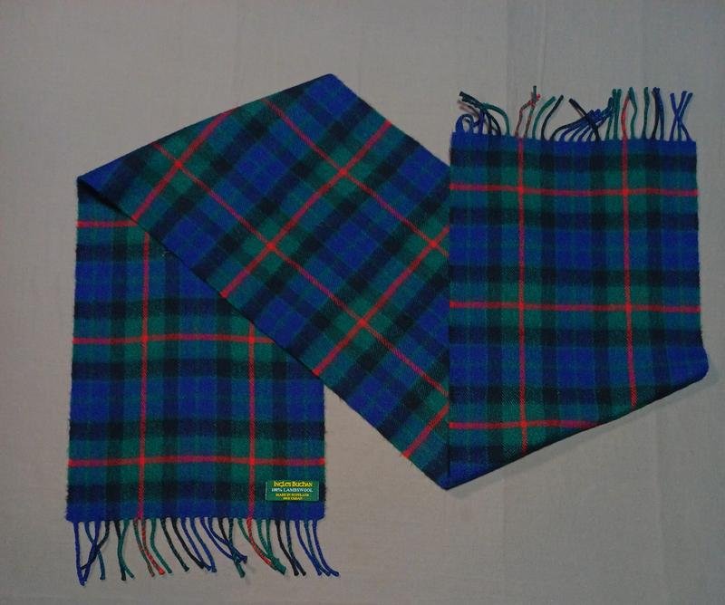 Unisexe Ingles Buchan Écharpe Noire Laine