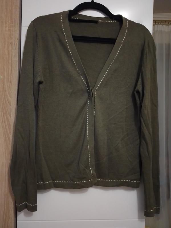Damen Alberto Bini Pullover Khaki Baumwolle 36 / S