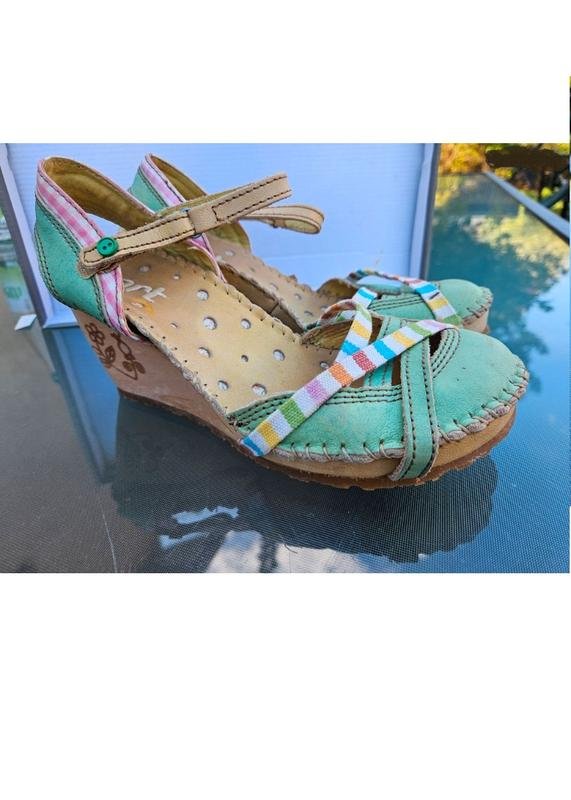 Donna ART Sandali Verde Pelle 37.5