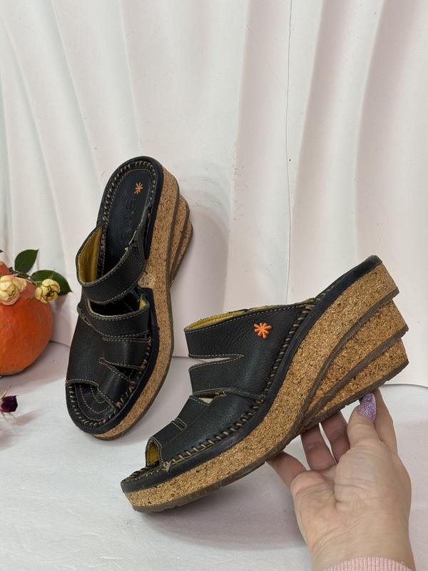 Donna ART Sandali Neri Pelle 37