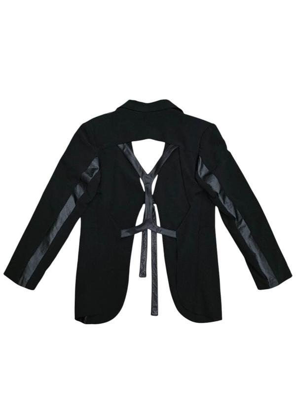 Women Stefano Blazer Black Polyester 38 / M / 46