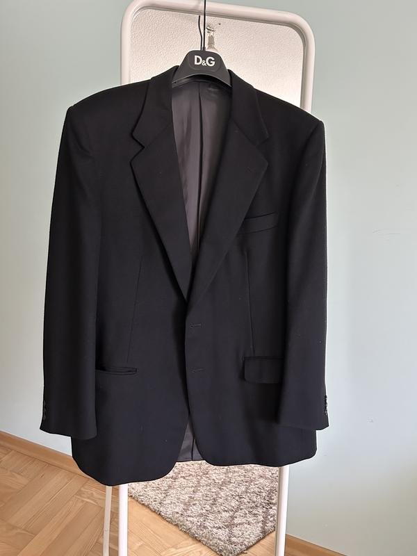 Мужской Belvest Пиджак Чёрный Кашемир 40 /L / 48