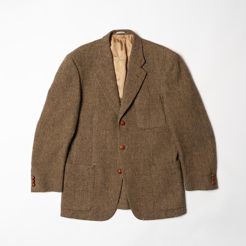Herren Harris Tweed Sakko Braun Baumwolle 38 / M /