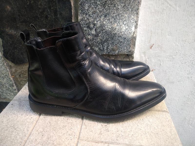 Мужские Boss Ботинки Чёрные Кожа 42.5