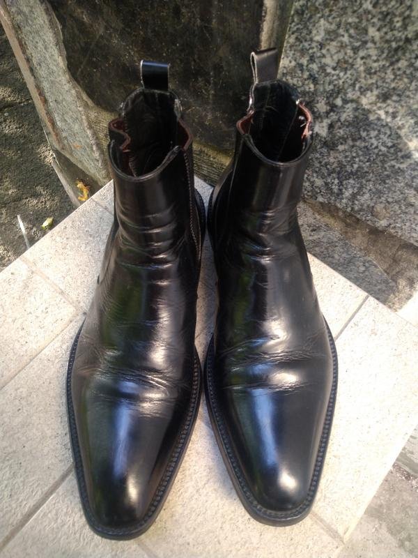 Мужские Boss Ботинки Чёрные Кожа 42.5