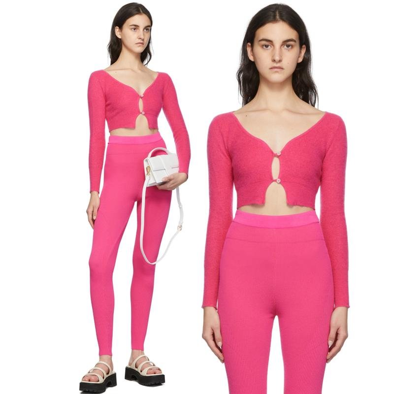 Женский Jacquemus Свитер Розовый Мохер 32 / XXS /