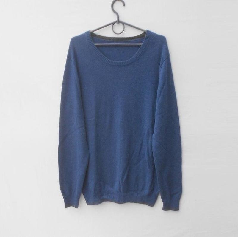 Мужской Carl Gross Свитер Тёмно-синий Кашемир 38 /