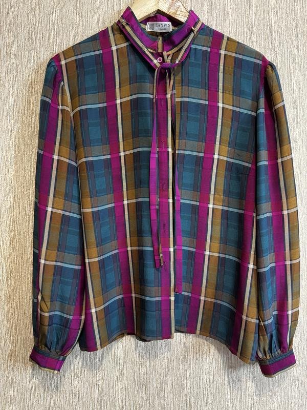 Женская Lanvin Блуза Фиолетовая Шелк 36