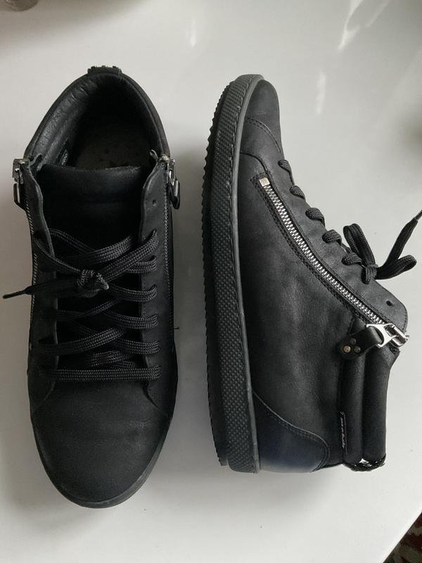 Женские Mephisto Ботинки Чёрные Кожа 39.5