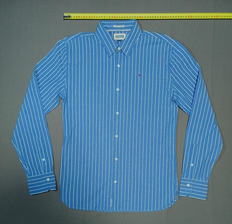 Мужской Tommy Hilfiger Рубашка Белая Хлопок 38 / M