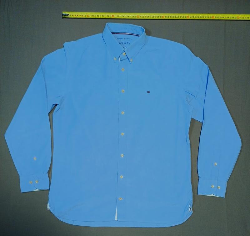 Herren Tommy Hilfiger Hemd Blau Baumwolle 40 /L /