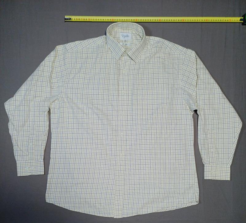 Herren Viyella Hemd Beige Baumwolle 44 / XXL / 52