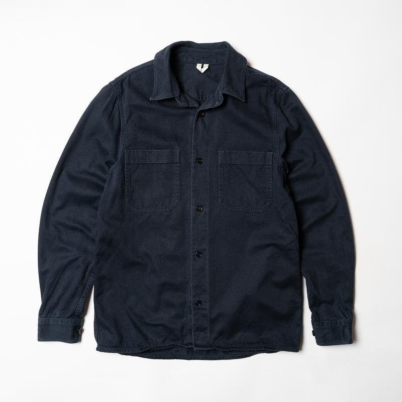 Herren ARKET Hemd Marineblau Baumwolle 36 / S / 44