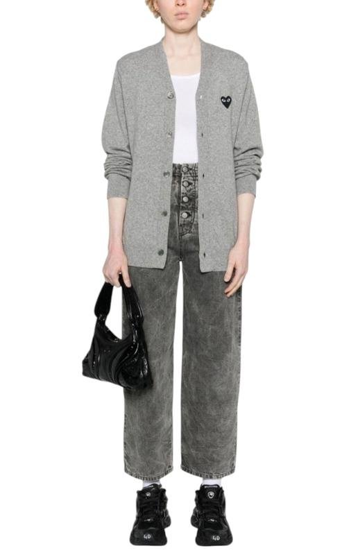 Women Comme des Garcons Sweater Grey Wool 40 / L /