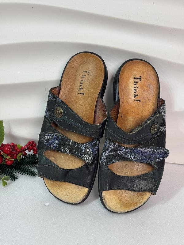 Donna Think! Sandali Verde Pelle 38