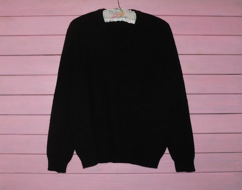 Donna Luciano Maglione Nero Lana 44 / XXL / 52