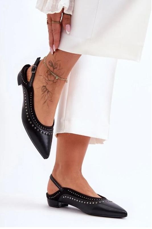 Damen ZARA Absätze Schwarz Leder 37