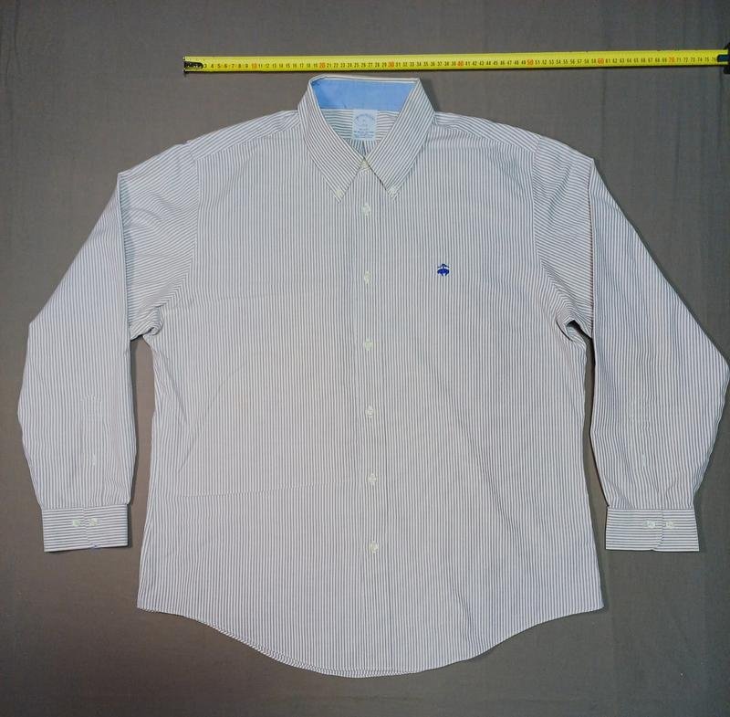 Herren Brooks Brothers Hemd Weiß Baumwolle 42 / XL
