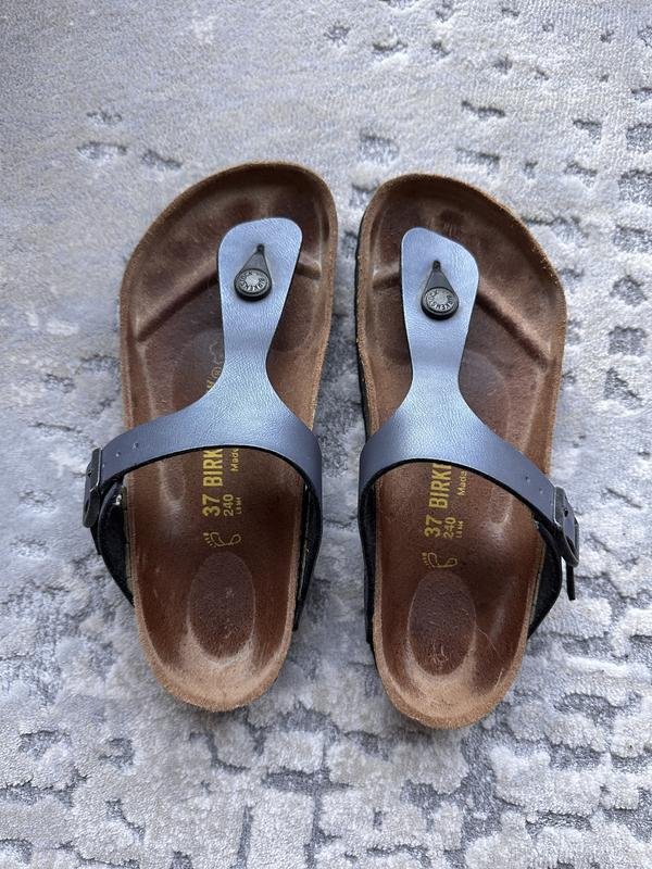 Женские Birkenstock Вьетнамки Чёрные 37