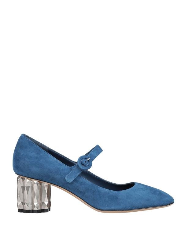 Donna Salvatore Ferragamo Tacchi Blu Navy Camoscio