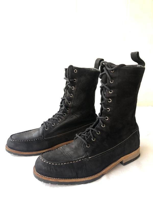 Herren AllSaints Stiefel Schwarz Nubuk 43