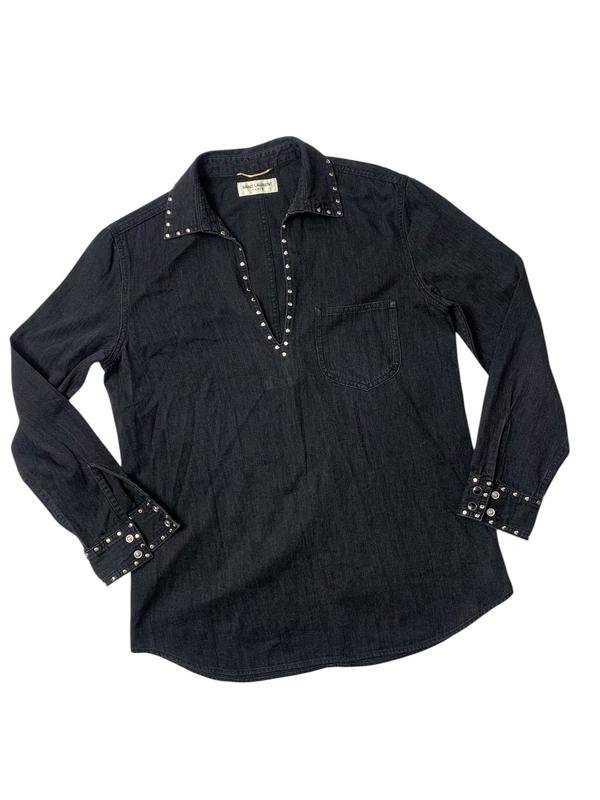 Женская Yves Saint Laurent Сорочка Серый Хлопок 38