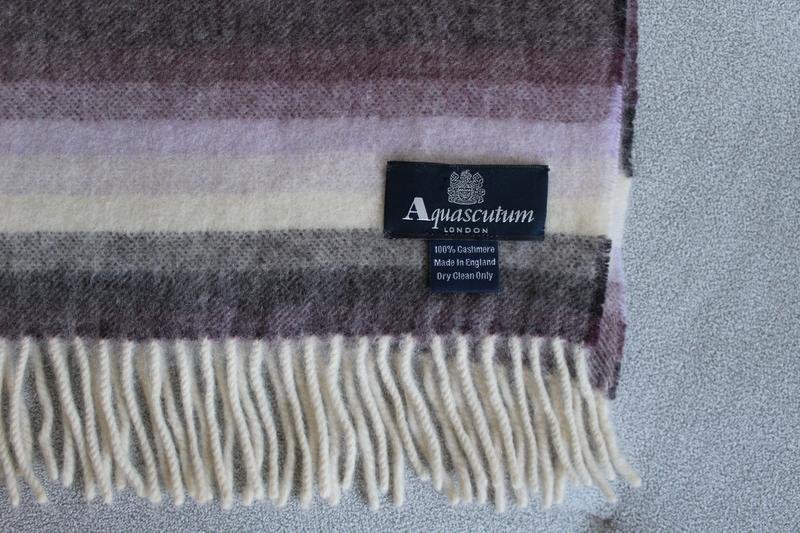 Women Aquascutum Scarf Beige Cashmere