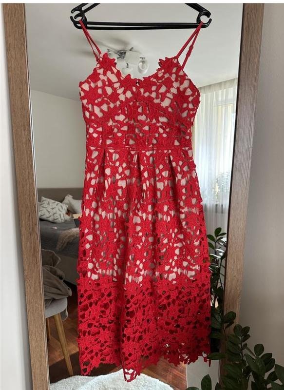 Damen Self-Portrait Kleid Rot 38 / M / 46