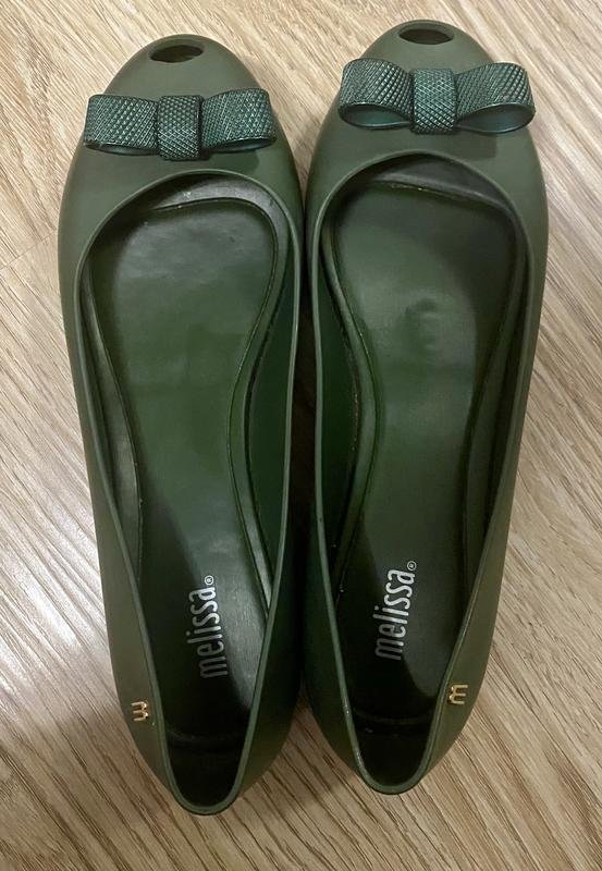 Damen Melissa Absätze Grün Gummi 39