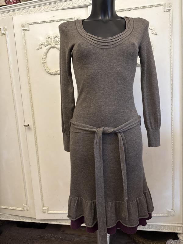 Women BOSS Orange Dress Grey Knit 36 / S / 44