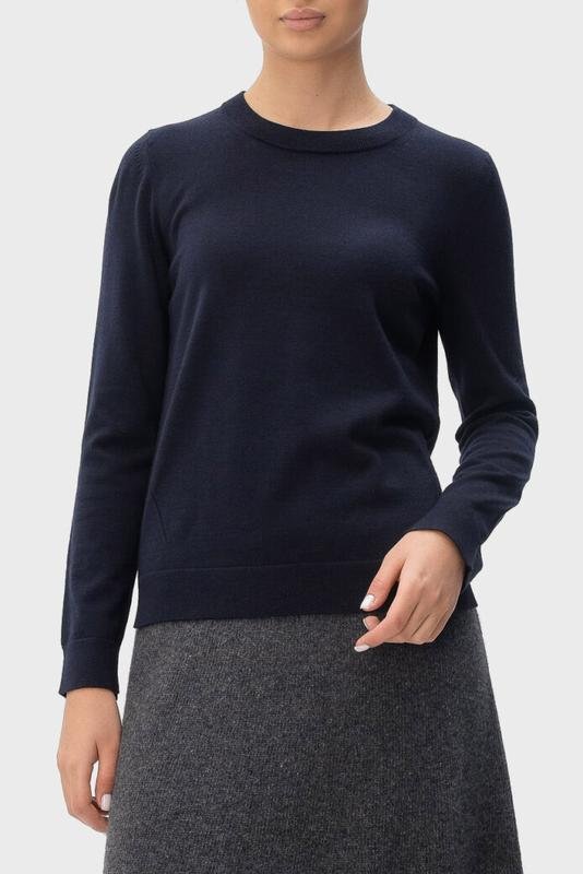 Damen Hugo Boss Pullover Marineblau Wolle 36 / S /