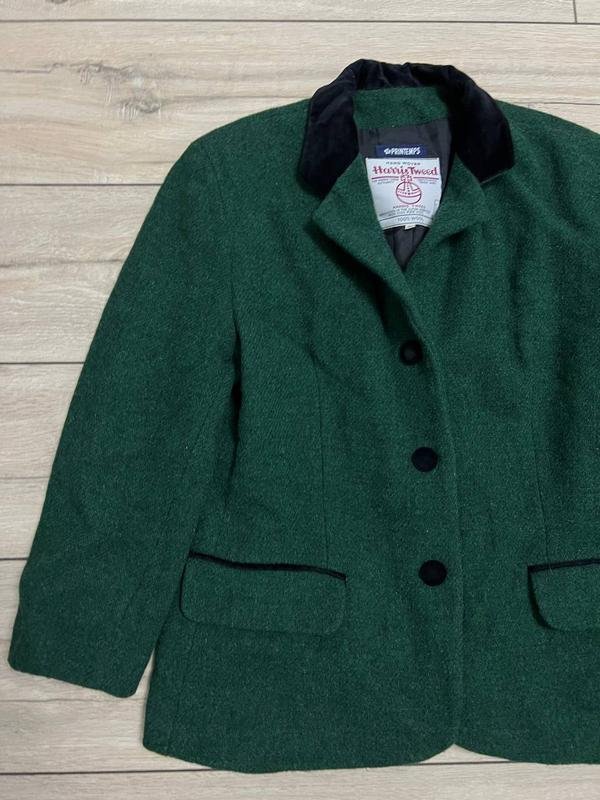 Donna Harris Tweed Blazer Verde 44 / XXL / 52